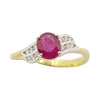 JR0681R - Ruby & Diamond Ring Set in 18 Karat Gold Setting