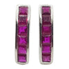 JE0269R - Ruby Earrings Set in 18 Karat White Gold Setting