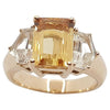 JR0169P - Imperial Topaz & White Sapphire Ring Set in 18 Karat Rose Gold Setting