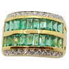 JR0474U - Emerald & Diamond Ring Set in 18 Karat Gold Setting