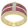 JR0540U - Ruby & Diamond Ring Set in 18 Karat Gold Setting