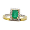 SJ1211 - Emerald with Diamond Ring Set in 18 Karat Gold Settings