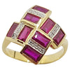 JR0950X - Ruby & Diamond Ring Set in 18 Karat Gold Setting