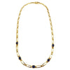 SJ1391 - Cabochon Blue Sapphire Necklace Set in 18 Karat Gold Settings