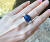 SJ1408 - Blue Sapphire with Diamond Ring Set in 18 Karat Gold Settings