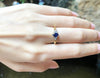 SJ1319 - Blue Sapphire with Diamond Ring Set in 18 Karat Gold Settings