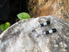 SJ6181 - Onyx with Diamond Earrings Set in 18 Karat White Gold Settings