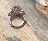 SJ1426 - Pink Sapphire with Diamond Ring Set in 18 Karat White Gold Settings