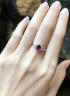 SJ1437 - Ruby with Diamond Ring Set in 18 Karat White Gold Settings