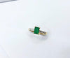 JR0616W - Emerald & Diamond Ring Set in 18 Karat Gold Setting