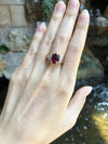 SJ1746 - GIA Certified Unheated 4 carat Ruby with Diamond Ring Set in 18 Karat Gold