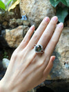 SJ6131 - Green Sapphire with Diamond Ring Set in 18 Karat Gold Settings