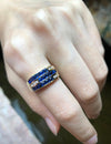 SJ1378 - Blue Sapphire with Diamond Ring Set in 18 Karat Gold Settings