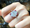 SJ1406 - Diamond and Pink Sapphire Ring Set in 18 Karat Gold by Kavant & Sharart