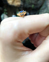 SJ1318 - Blue Sapphire with Diamond Ring Set in 18 Karat Gold Settings