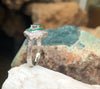 SJ3111 - Emerald with Diamond Ring Set in 18 Karat White Gold Settings