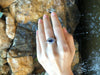 SJ6086 - Blue Sapphire with Diamond Ring Set in 18 Karat White Gold Settings