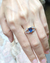 SJ1326 - Blue Sapphire with Diamond Ring Set in 18 Karat Gold Settings