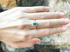 SJ1211 - Emerald with Diamond Ring Set in 18 Karat Gold Settings