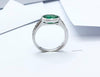 SJ1210 - Emerald with Diamond Ring Set in 18 Karat White Gold Settings