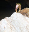 SJ3105 - Peridot, Pink Sapphire with Diamond Ring Set in 18 Karat Gold Settings