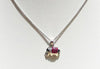 SJ1786 - Ruby with Diamond Elephant Pendant Set in 18 Karat White Gold Settings