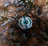 SJ2571 - Emerald with Diamond Ring Set in 18 Karat White Gold Settings