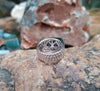 SJ1666 - Blue Sapphire with Diamond Ring Set in 18 Karat White Gold Settings