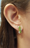 SJ2228 - Peridot with Diamond Earrings Set in 18 Karat Gold Settings