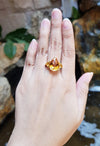 SJ2075 - Citrine Ring Set in 18 Karat Gold Settings
