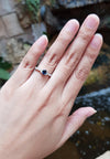 SJ2052 - Blue Sapphire with Diamond Ring Set in 18 Karat White Gold Settings