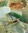 SJ1946 - Blue Sapphire with Diamond Ring Set in 18 Karat Gold Settings