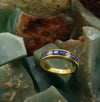 SJ1946 - Blue Sapphire with Diamond Ring Set in 18 Karat Gold Settings