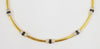 SJ1448 - Blue Sapphire with Diamond Necklace Set in 18 Karat Gold Settings