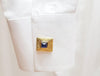 SJ1797 - Cabochon Blue Sapphire Cufflinks Set in 18 Karat Gold Settings