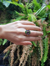 SJ6031 - Blue Sapphire & Tsavorite Garnet Ring 18k Gold by Kavant & Sharart