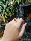 SJ1454 - Pink Sapphire with Diamond Ring Set in 18 Karat Rose Gold Settings