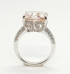 SJ1206 - Morganite with Diamond Ring Set in 18 Karat White Gold Settings