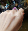 SJ1426 - Pink Sapphire with Diamond Ring Set in 18 Karat White Gold Settings