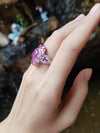 SJ1426 - Pink Sapphire with Diamond Ring Set in 18 Karat White Gold Settings