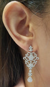 SJ1215 - Diamond Earrings Set in 18 Karat White Gold Settings