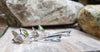 SJ1266 - Peridot, Aquamarine and Diamond Earrings Set in 18 Karat White Gold Settings