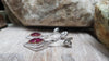 SJ1260 - Rubellite with Diamond Earrings Set in 18 Karat White Gold Settings