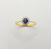 SJ1114 - Blue Sapphire with Diamond Ring Set in 18 Karat Gold Settings