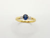 JR0460R - Blue Sapphire & Diamond Ring Set in 18 Karat Gold Setting