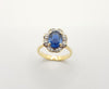 SJ1318 - Blue Sapphire with Diamond Ring Set in 18 Karat Gold Settings