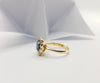SJ1318 - Blue Sapphire with Diamond Ring Set in 18 Karat Gold Settings