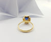 SJ1318 - Blue Sapphire with Diamond Ring Set in 18 Karat Gold Settings