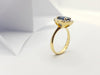 SJ1318 - Blue Sapphire with Diamond Ring Set in 18 Karat Gold Settings
