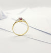 JR0468R - Ruby & Diamond Ring Set in 18 Karat Gold Setting